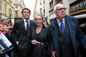 The Prince Emanuele Filiberto of Savoy and his parents at the Mass - Turin