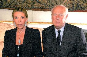 Prince Victor Emmanuel of Savoy and wife Marina Doria at the Villa Pallavicino - Genova