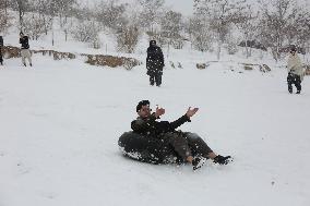 AFGHANISTAN-KABUL-SNOW