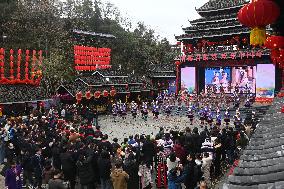 (EnchantingGuangxi)CHINA-GUANGXI-SANJIANG-SPRING FESTIVAL-VILLAGE GALA (CN)