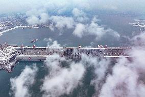 Three Gorges Dam After Snow