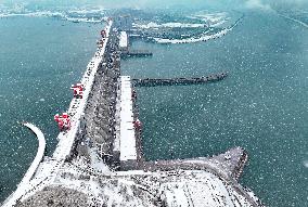 Three Gorges Dam After Snow