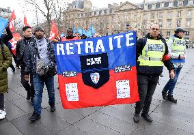 Demonstration of local police units Police Municipale - Paris