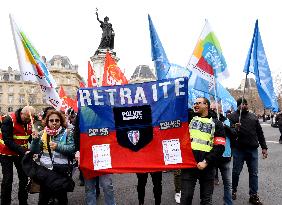 Demonstration of local police units Police Municipale - Paris