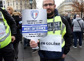 Demonstration of local police units Police Municipale - Paris