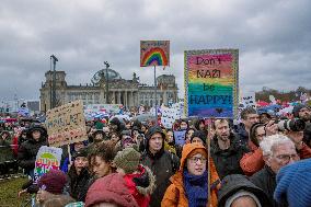 Protest Against AFD Right Wing Party - Berlin
