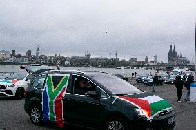 Pro Palestinian Car Parade In Cologne