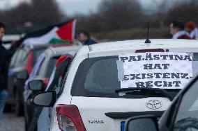 Pro Palestinian Car Parade In Cologne