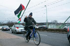 Pro Palestinian Car Parade In Cologne