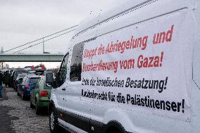 Pro Palestinian Car Parade In Cologne