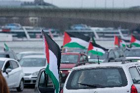 Pro Palestinian Car Parade In Cologne