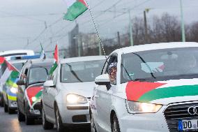 Pro Palestinian Car Parade In Cologne