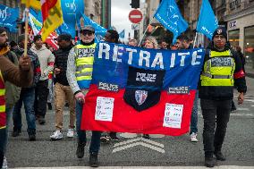 Municipal Police Demonstrate - Paris
