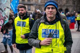 Municipal Police Demonstrate - Paris