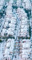 Residential Area Snow Scenery in Suqian