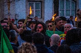 Far Right In Portugal Organize Protest In Lisbon