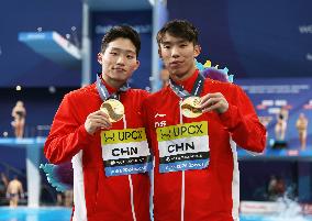 (SP)QATAR-DOHA-DIVING-WORLD AQUATICS CHAMPIONSHIPS-MEN'S 3M SYNCHRONISED