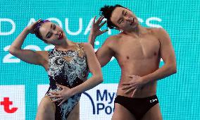 (SP)QATAR-DOHA-ARTISTIC SWIMMING-WORLD AQUATICS CHAMPIONSHIPS-MIXED DUET TECHNICAL