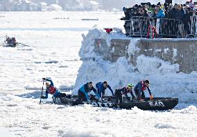 Winter Carnival Ice Canoe Race - Quebec