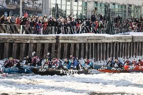 Winter Carnival Ice Canoe Race - Quebec