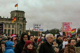 Tens Of Thousands Protest Far Right - Berlin