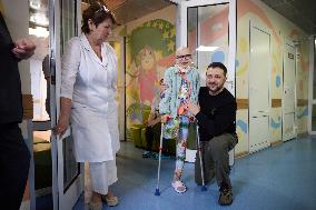 Zelensky Visits National Cancer Institute - Kyiv