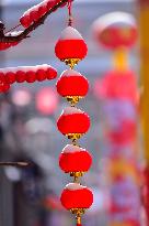 Ancient Qingzhou City Decorated to welcome Chinese Lunar New Year