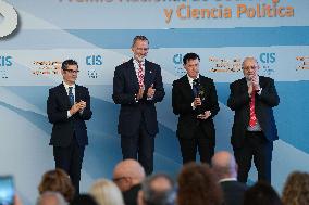 King Felipe Presents National Sociology And Political Science Award - Madrid