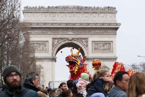FRANCE-PARIS-CHINESE NEW YEAR-DRAGON & LION DANCE