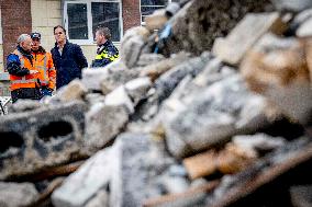 PM Rutte Visits The Disaster Site Of The Explosion - Rotterdam