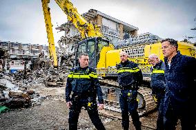 PM Rutte Visits The Disaster Site Of The Explosion - Rotterdam