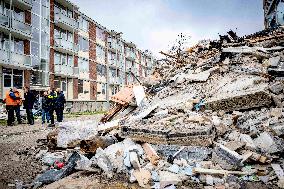 PM Rutte Visits The Disaster Site Of The Explosion - Rotterdam