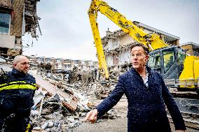 PM Rutte Visits The Disaster Site Of The Explosion - Rotterdam