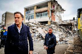 PM Rutte Visits The Disaster Site Of The Explosion - Rotterdam