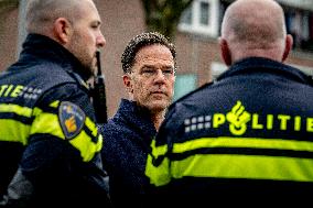 PM Rutte Visits The Disaster Site Of The Explosion - Rotterdam