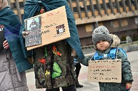 Rally in support of Ukrainian POWs in ZaporizhzhiaRally in support of Ukrainian POWs in Zaporizhzhia