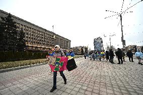 Rally in support of Ukrainian POWs in ZaporizhzhiaRally in support of Ukrainian POWs in Zaporizhzhia