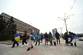 Rally in support of Ukrainian POWs in ZaporizhzhiaRally in support of Ukrainian POWs in Zaporizhzhia