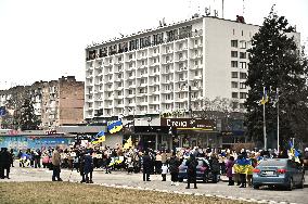 Rally in support of Ukrainian POWs in ZaporizhzhiaRally in support of Ukrainian POWs in Zaporizhzhia