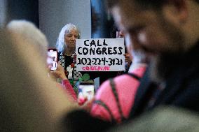 Demonstrators Visit Congress Calling For Ceasefire