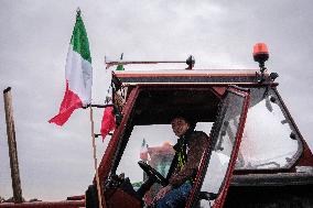 Protesting Farmers Gather At The Outskirt Of Rome