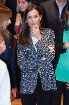 Queen Letizia Attends Safer Internet Day Opening - Madrid