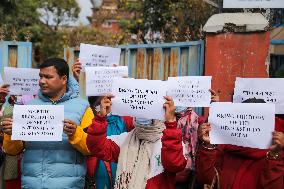 Demonstration Against Russian Recruitment Of Nepali Citizens