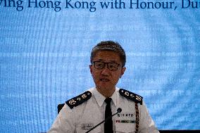 Hong Kong Police Press Conference On Law And Order Situation In 2023
