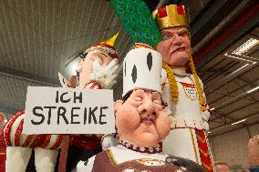 Press Preview Of 2024 Carnival Float In Cologne