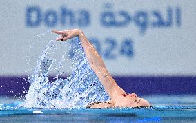 (SP)QATAR-DOHA-WORLD AQUATICS CHAMPIONSHIPS-ARTISTIC SWIMMING-WOMEN'S SOLO FREE