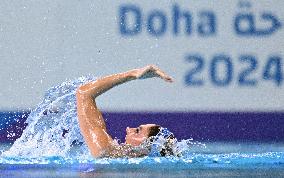 (SP)QATAR-DOHA-WORLD AQUATICS CHAMPIONSHIPS-ARTISTIC SWIMMING-WOMEN'S SOLO FREE