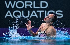 (SP)QATAR-DOHA-WORLD AQUATICS CHAMPIONSHIPS-ARTISTIC SWIMMING-WOMEN'S SOLO FREE