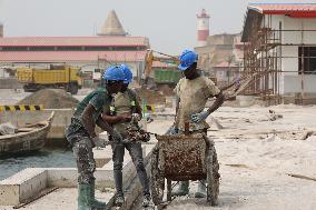 GHANA-ACCRA-CHINA-AIDED FISHING PORT-CONSTRUCTION