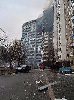 Russian missile attack on Kyiv